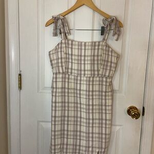 Hollister Plaid Sleeveless Dress with Tie Straps